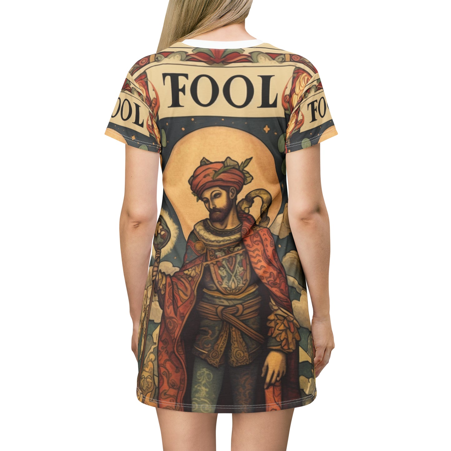 Tarot Expresivo - Símbolo de lectura artística de la carta 'El Loco' - Vestido de camiseta (AOP) 