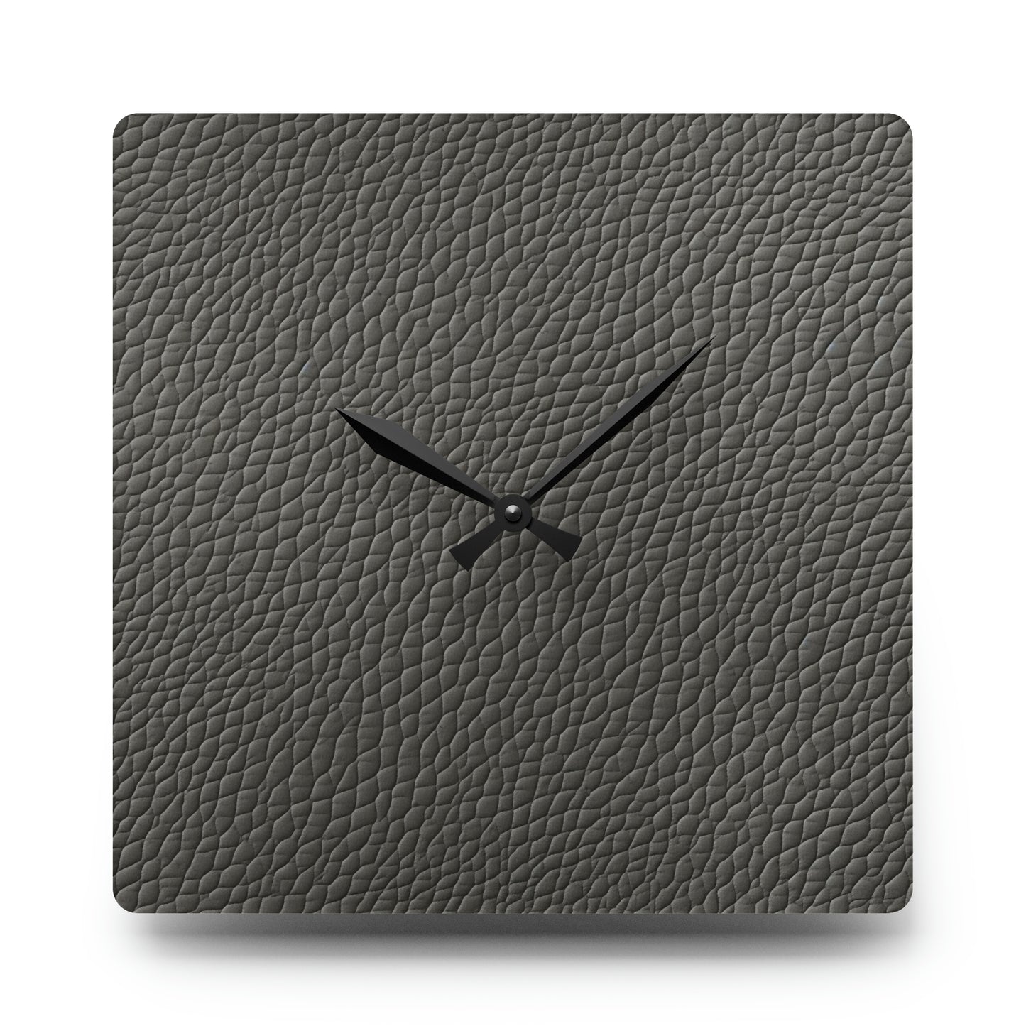 Grey Leather Design - Acrylic Wall Clock