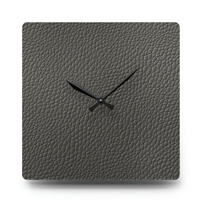 Grey Leather Design - Acrylic Wall Clock