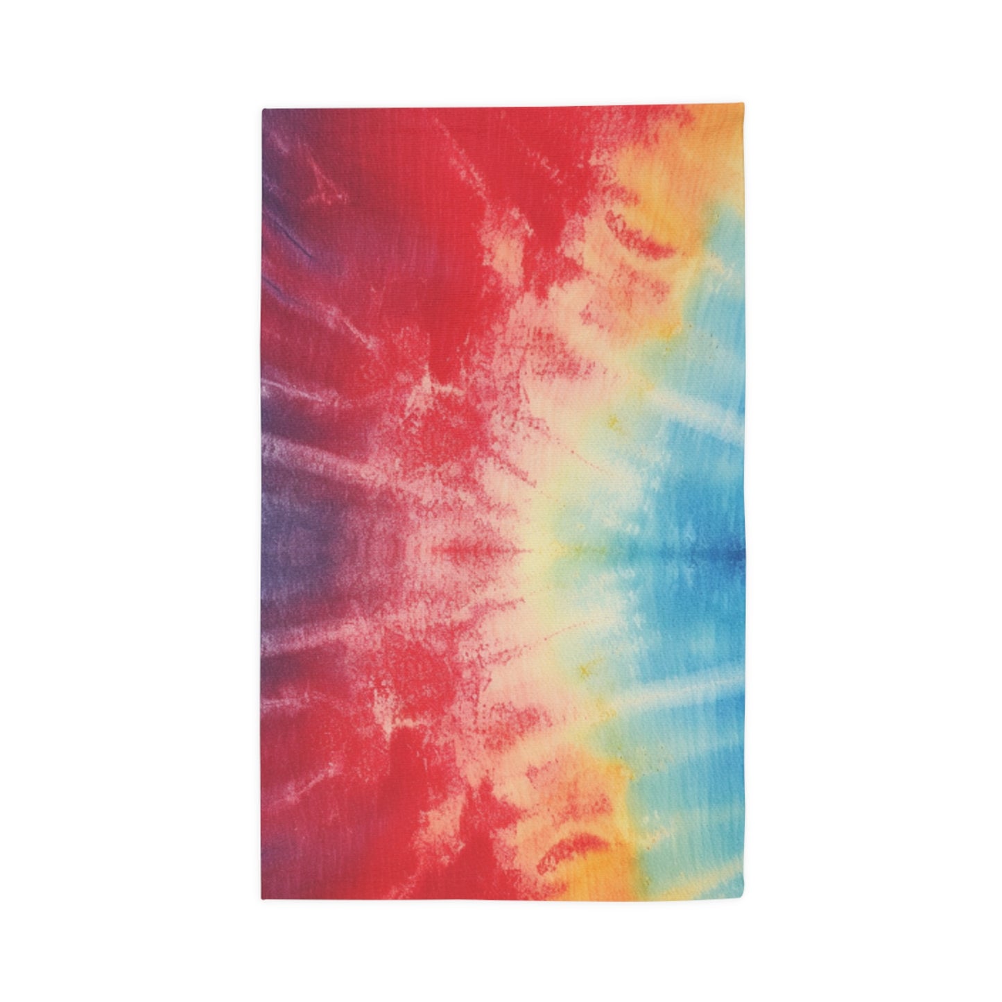 Rainbow Tie-Dye Denim: Vibrant Multi-Color, Fabric Design Spectacle - Dobby Rug