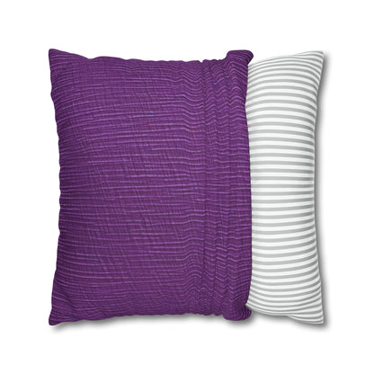 Violet/Plum/Purple: Denim-Inspired Luxurious Fabric - Spun Polyester Square Pillow Case