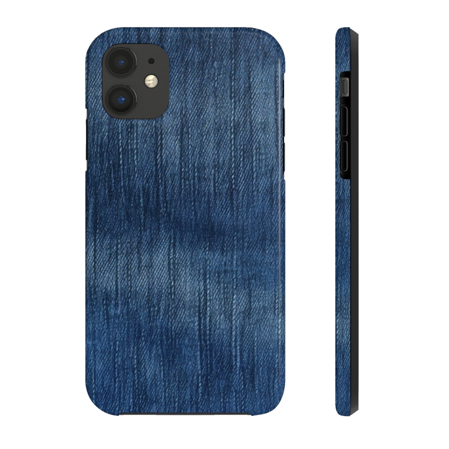 Indigo Splash: Washed Denim Reverie in Deep Blue - Tough Phone Cases