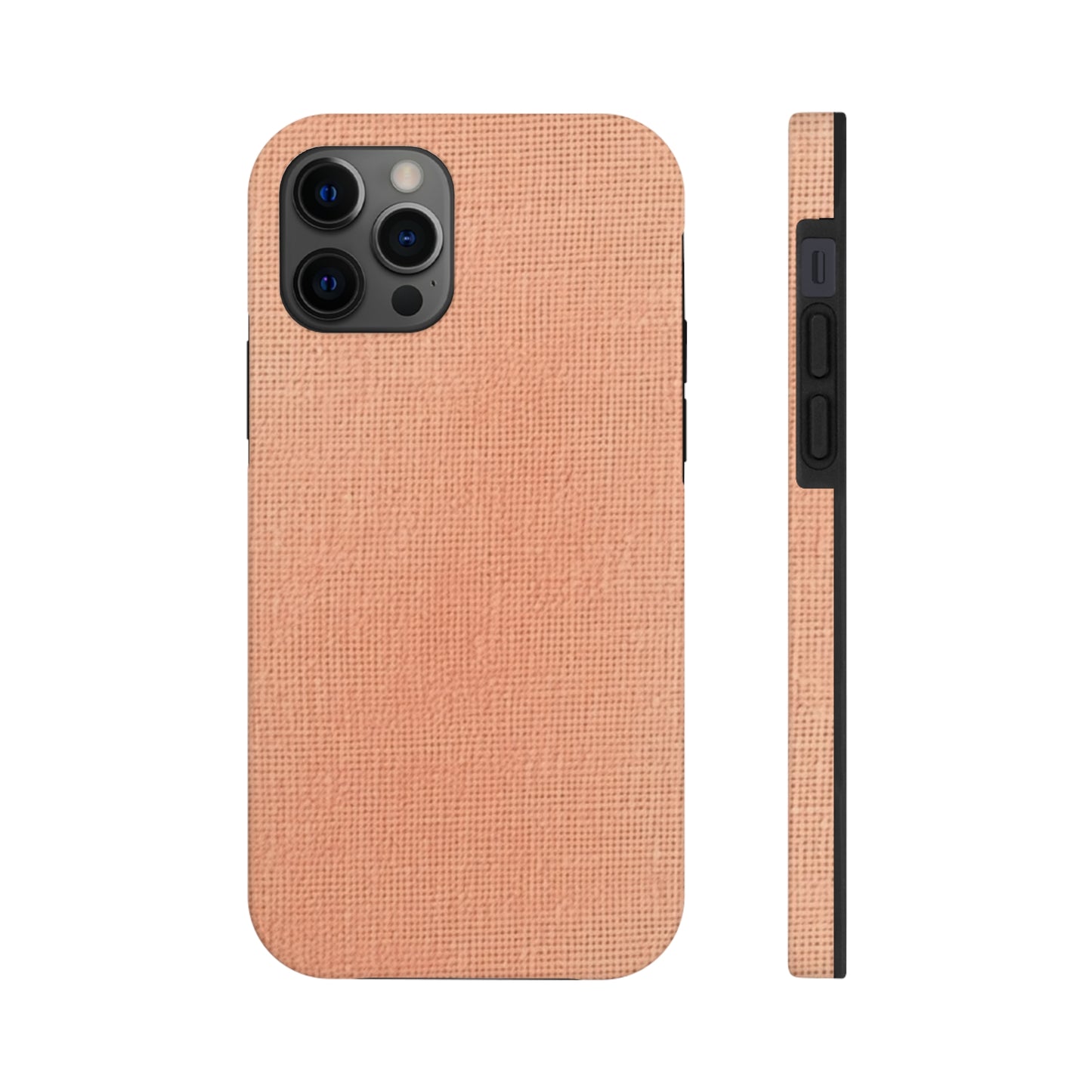 Soft Pink-Orange Peach: Denim-Inspired, Lush Fabric - Tough Phone Cases