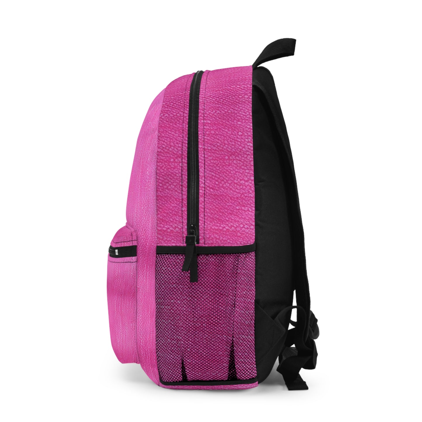 Dual Delight: Half-and-Half Pink & Blue Denim Daydream - Backpack