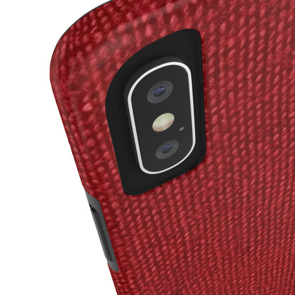 Bold Ruby Red: Denim-Inspired, Passionate Fabric Style - Tough Phone Cases