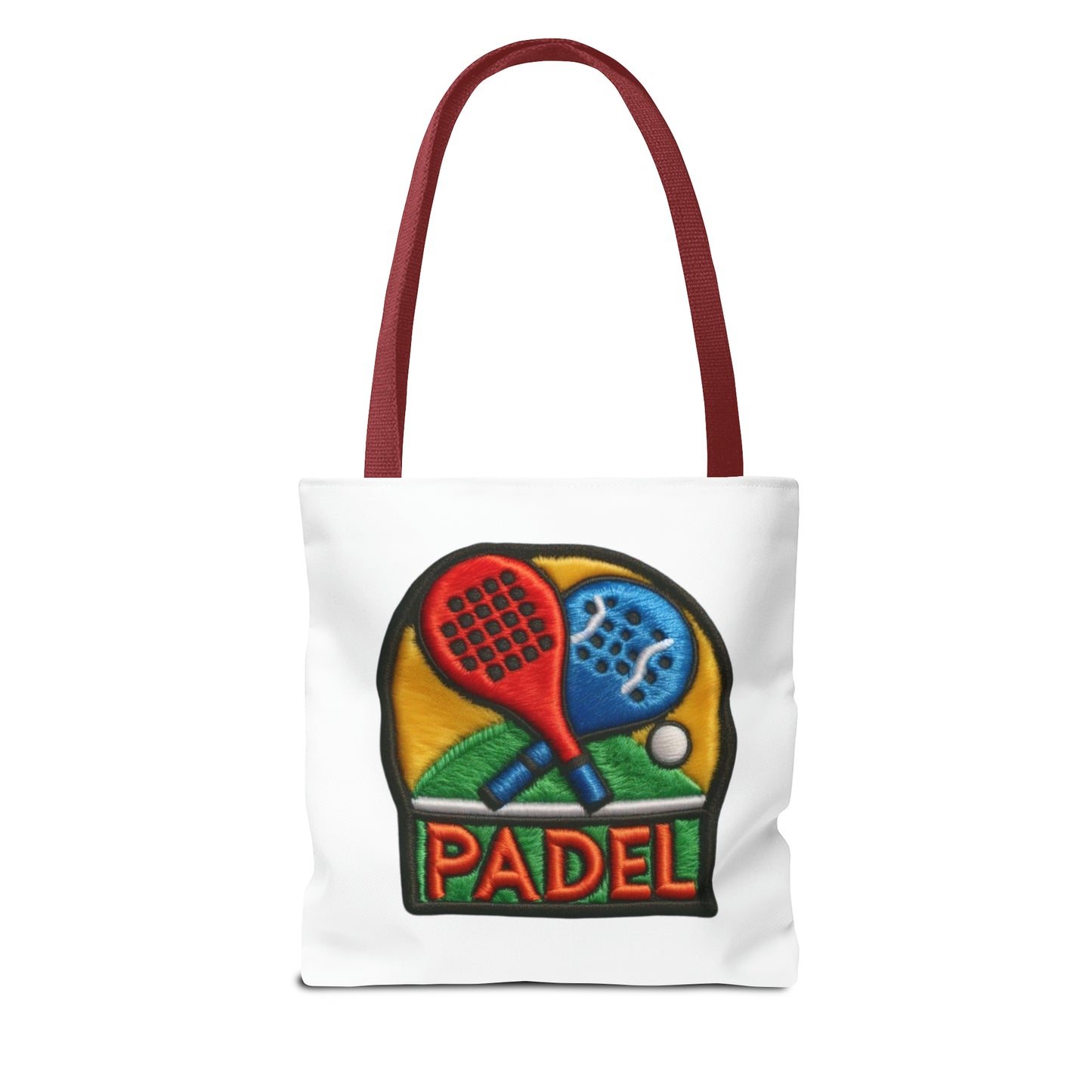 Padel Chenille Patch, Faux Graphic- Tote Bag (AOP)