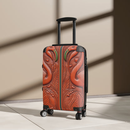 Flamingo Artisan Carved Cabinet Suitcase