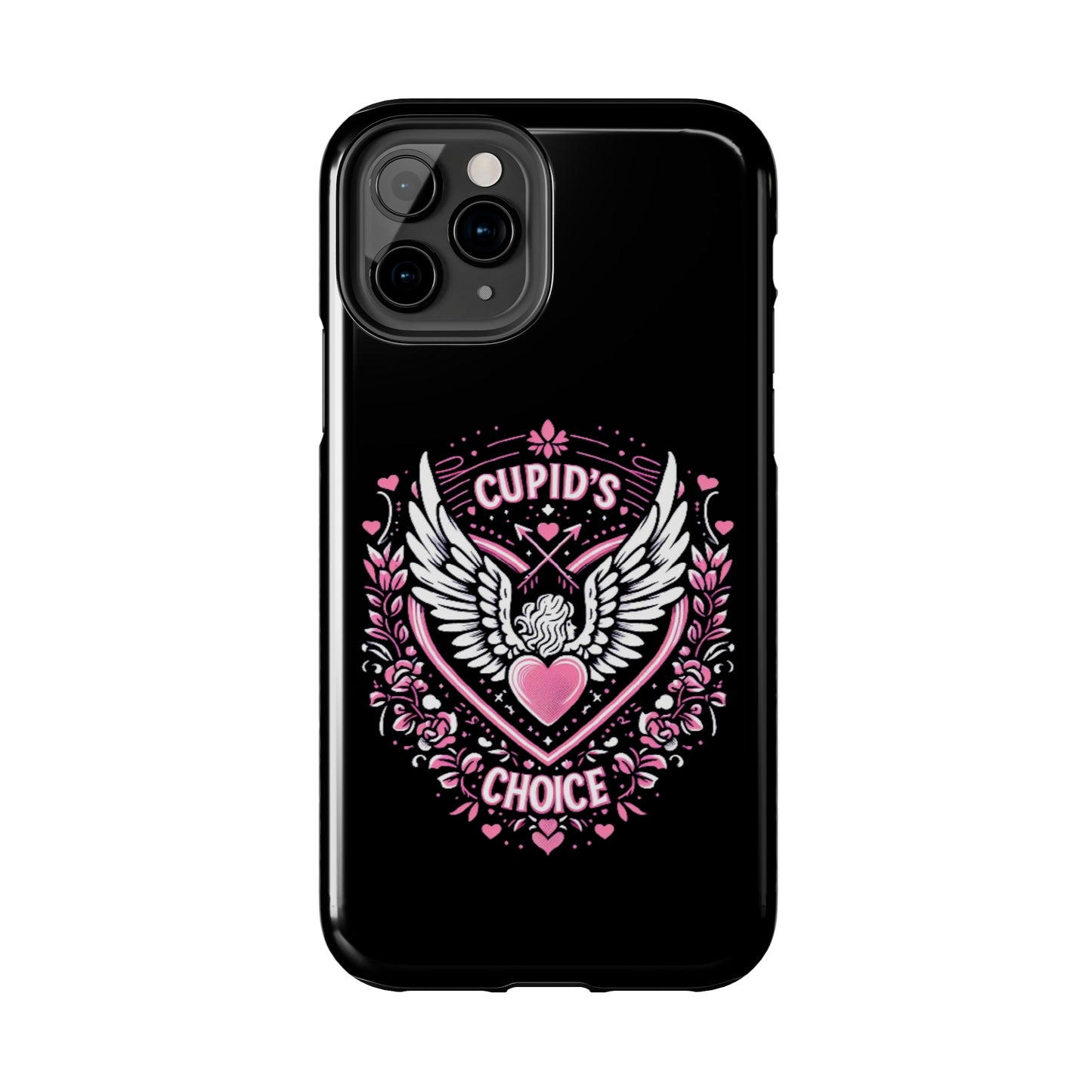 Cupidos Choice Crest con corazón y alas - Amor y romance con temática de San Valentín - Fundas resistentes para teléfonos