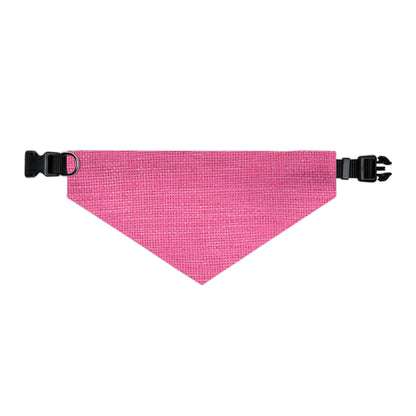 Doll-Like Pink Denim Designer Fabric Style - Pet Bandana Collar