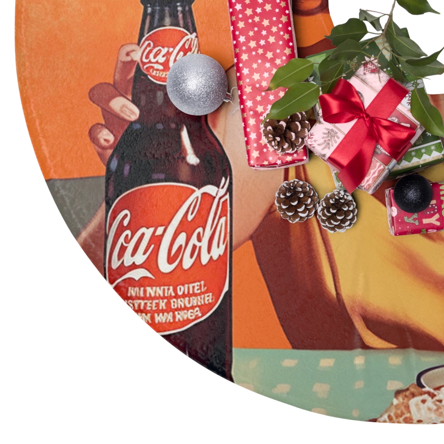 Retro Pop Art Cola Drink Style Vintage Soda Advertisement - Christmas Tree Skirts