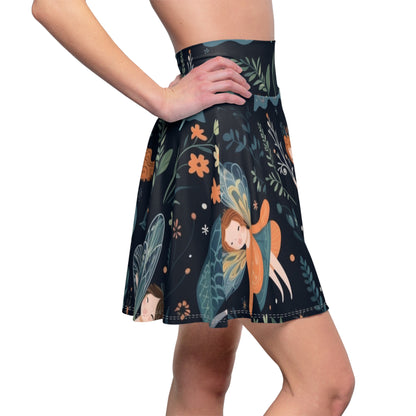 Enchanting Fairy Tale Pattern - Vibrant & Magical Fairies - Women's Skater Skirt (AOP)