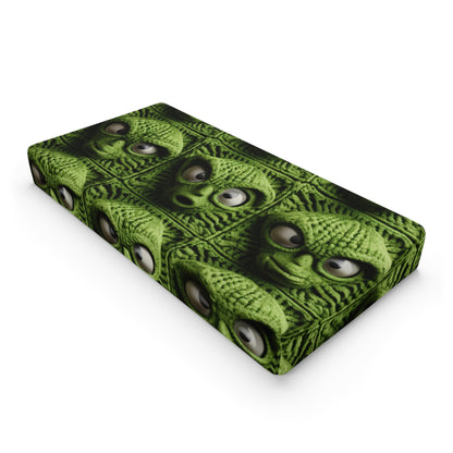 Alien Granny Square Crochet - Galacitc Space Sci fi Fantasy Theme - Baby Changing Pad Cover