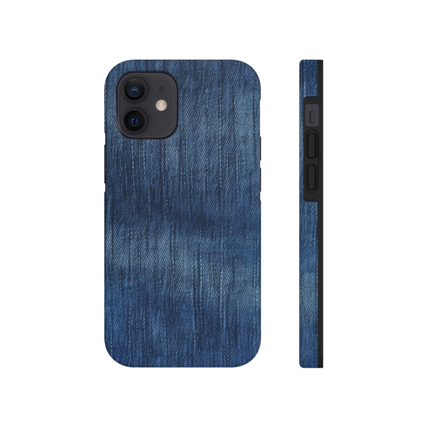 Indigo Splash: Washed Denim Reverie in Deep Blue - Tough Phone Cases