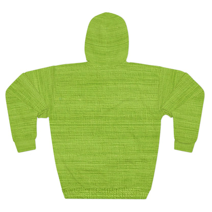 Lush Grass Neon Green: Denim-Inspired, Springtime Fabric Style - Unisex Pullover Hoodie (AOP)