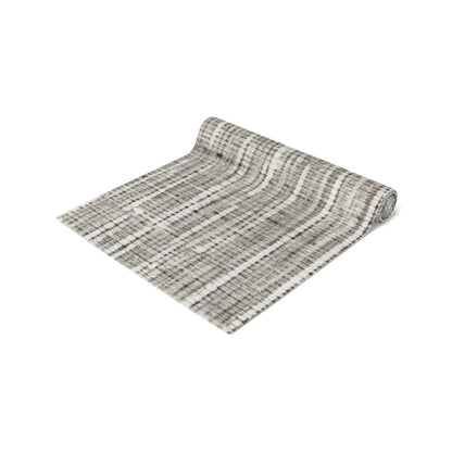 Silver Grey: Denim-Inspired, Contemporary Fabric Design - Table Runner (Cotton, Poly)