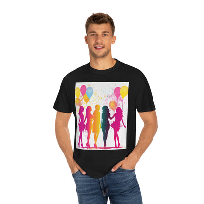 Bachelorette Party Sassy Vibrant Design, Bride Squad Theme, Colorful - Unisex Garment-Dyed T-shirt