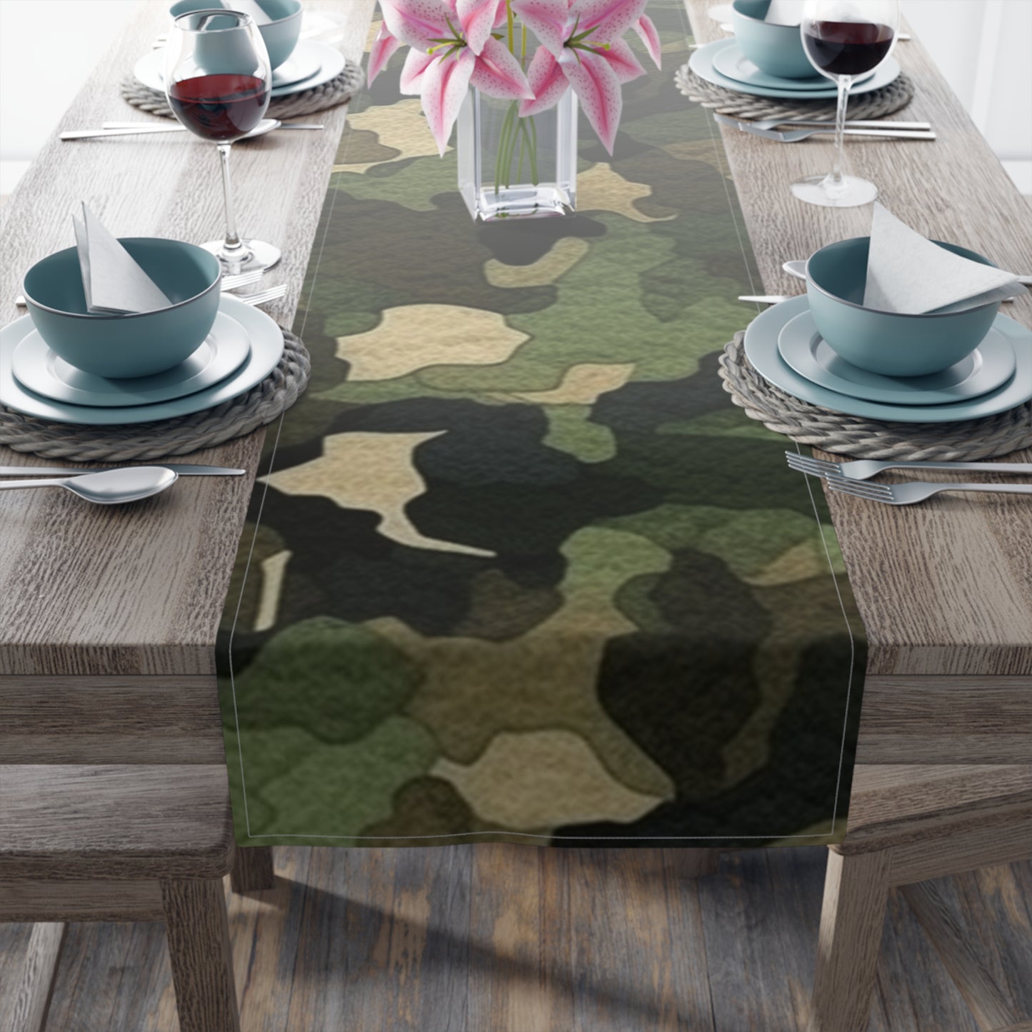 Classic Camo | Camouflage Wrap | Traditional Camo - Table Runner (Cotton, Poly)