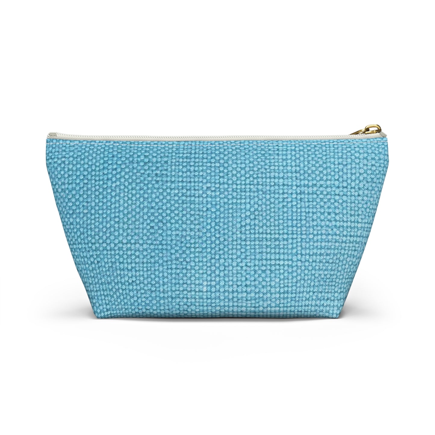 Bright Aqua Teal: Denim-Inspired Refreshing Blue Summer Fabric - Accessory Pouch w T-bottom