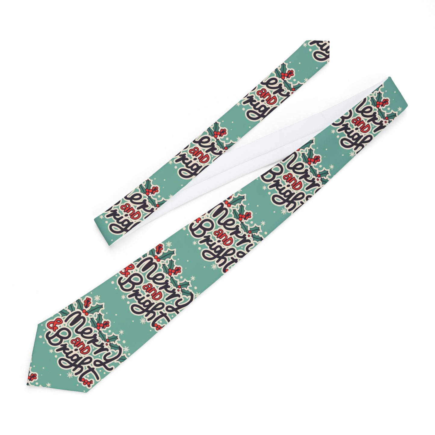 Merry and Bright Christmas Theme Holiday - Necktie