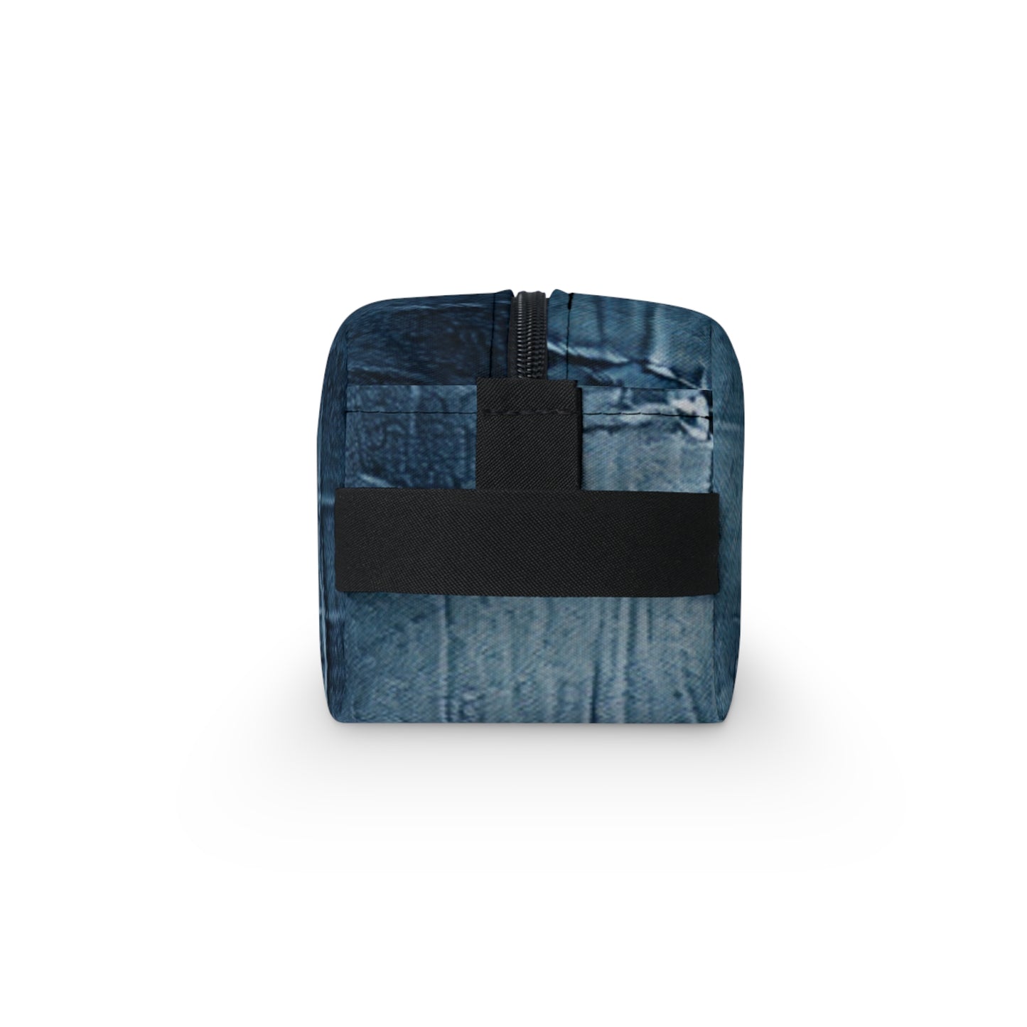 Distressed Blue Denim-Look: Edgy, Torn Fabric Design - Toiletry Bag