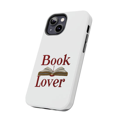 Open Book Embroidery Art: Book Lover Text for Avid Readers - Tough Phone Cases