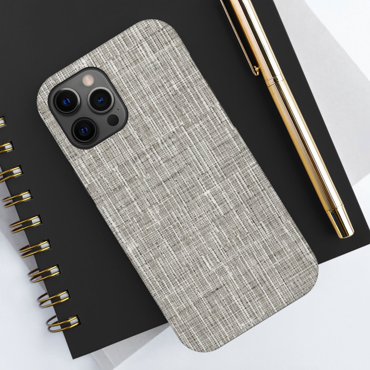 Silver Grey: Denim-Inspired, Contemporary Fabric Design - Tough Phone Cases