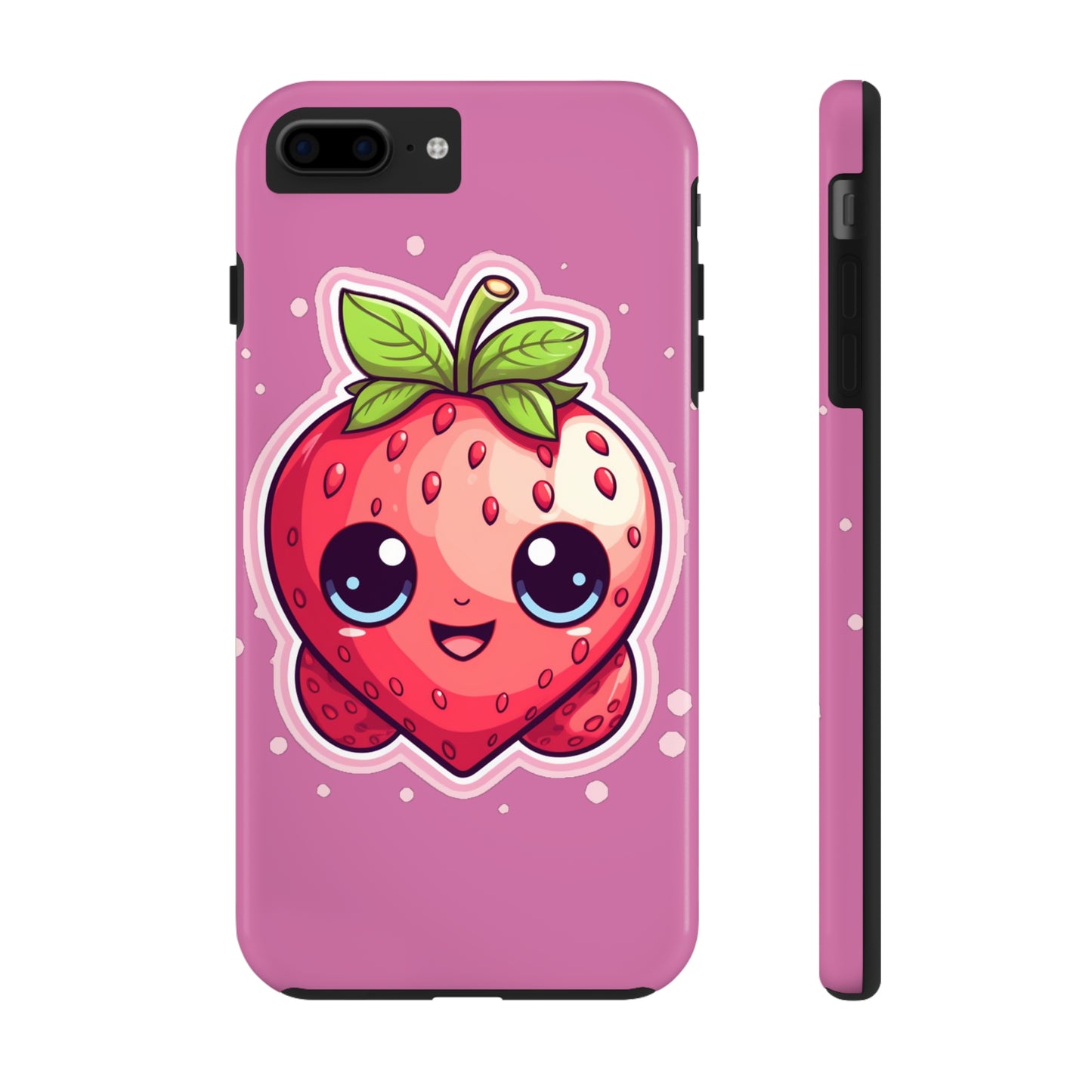 Kawaii Strawberry Adventure - Anime Classic Traditional Japanese Fruit - Otaku Artwork - Tough Phone Cases