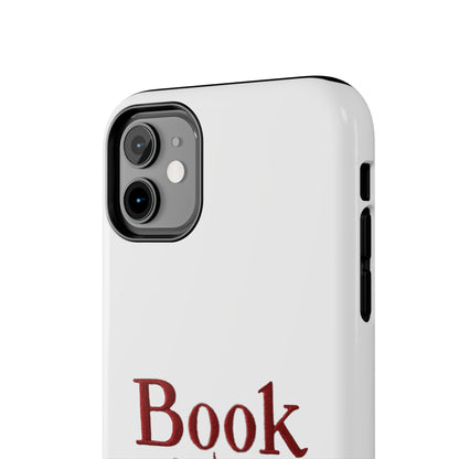 Open Book Embroidery Art: Book Lover Text for Avid Readers - Tough Phone Cases