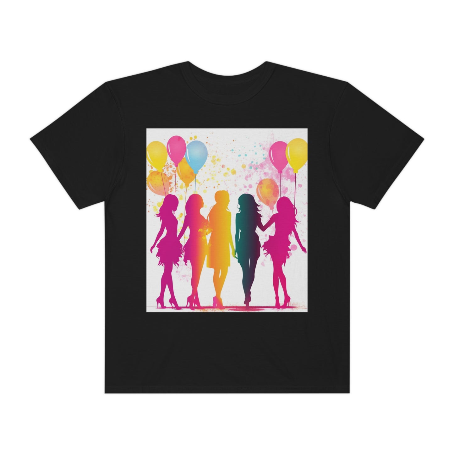 Bachelorette Party Sassy Vibrant Design, Bride Squad Theme, Colorful - Unisex Garment-Dyed T-shirt