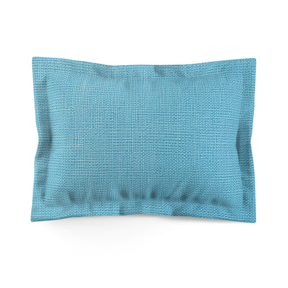 Bright Aqua Teal: Denim-Inspired Refreshing Blue Summer Fabric - Microfiber Pillow Sham