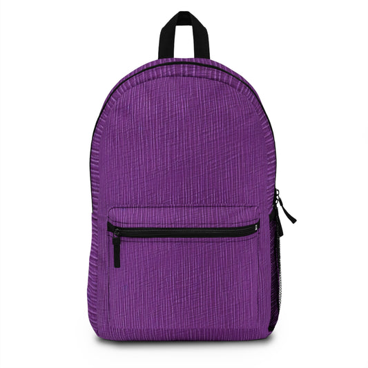 Violet/Plum/Purple: Denim-Inspired Luxurious Fabric - Backpack