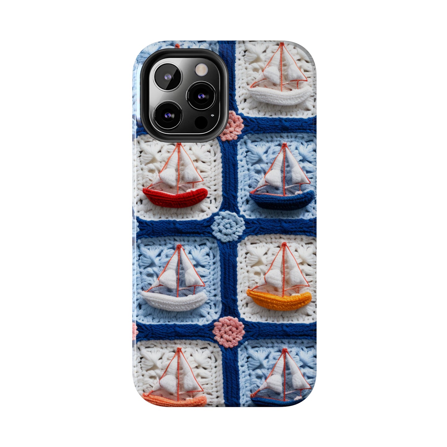 Crochet Boat Ship Sea Vessel Ocean Beach Travel Yacht Design - Tough Phone Cases