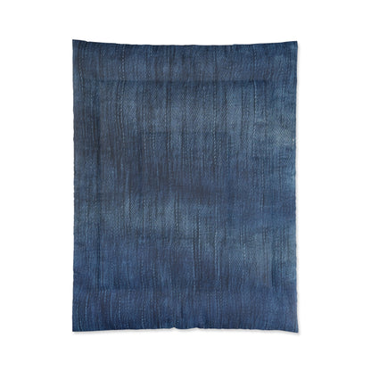 Indigo Splash: Washed Denim Reverie in Deep Blue - Comforter