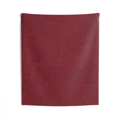 Seamless Texture - Maroon/Burgundy Denim-Inspired Fabric - Indoor Wall Tapestries