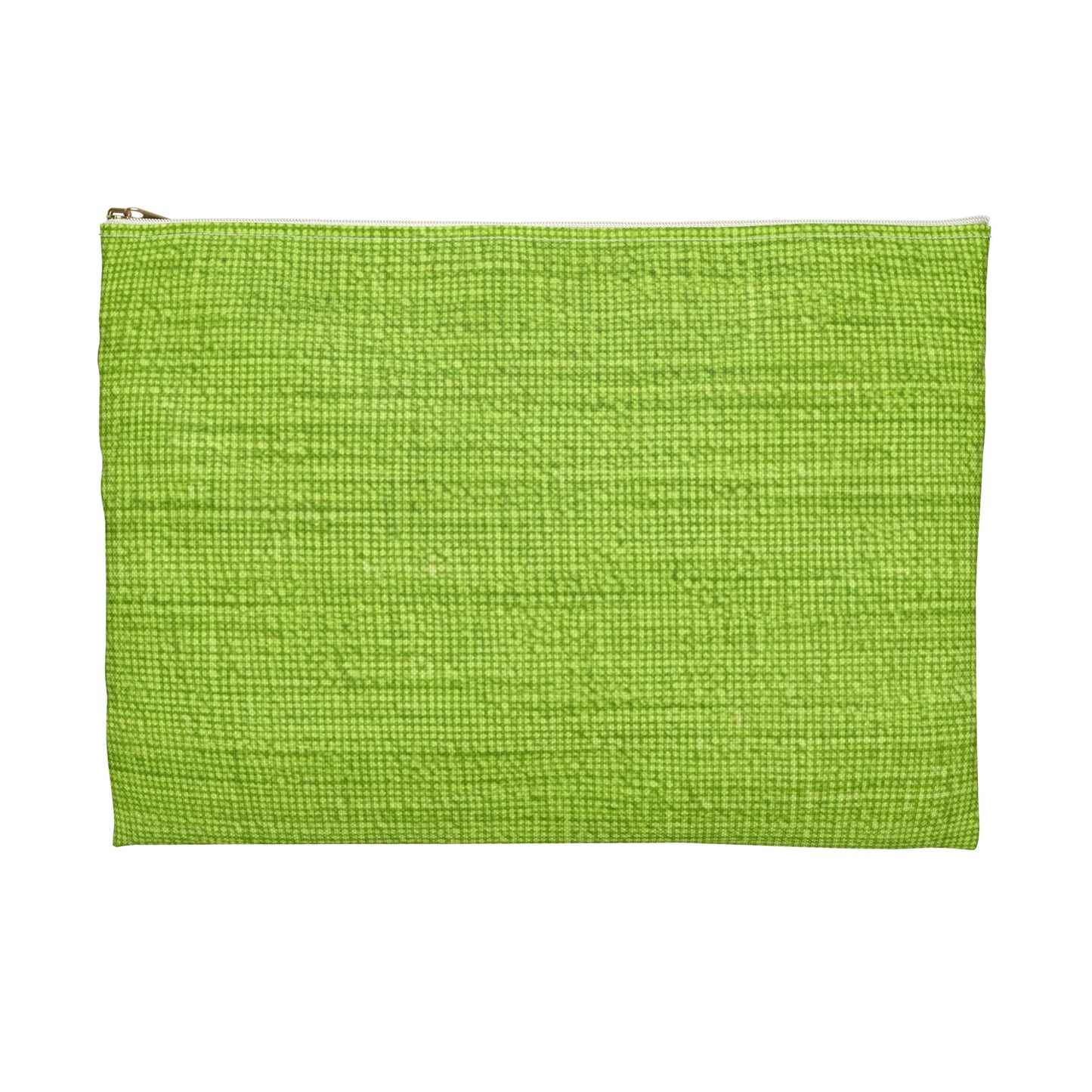 Lush Grass Neon Green: Denim-Inspired, Springtime Fabric Style - Accessory Pouch