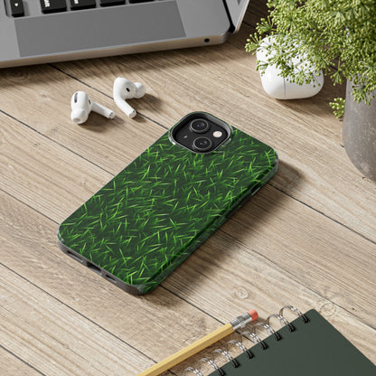 Touch Grass Indoor Style Outdoor Green Artificial Grass Turf - Tough Phone Cases