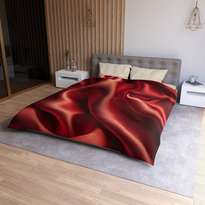 Red Silk, Microfiber Duvet Cover