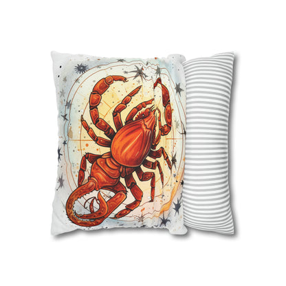 Prickly Scorpio Astrology - Sharp Zodiac Scorpion Celestial Horoscope - Spun Polyester Square Pillow Case