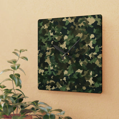 Classic Camo Acrylic Wall Clock