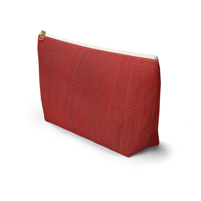 Juicy Red Berry Blast: Denim Fabric Inspired Design - Accessory Pouch w T-bottom