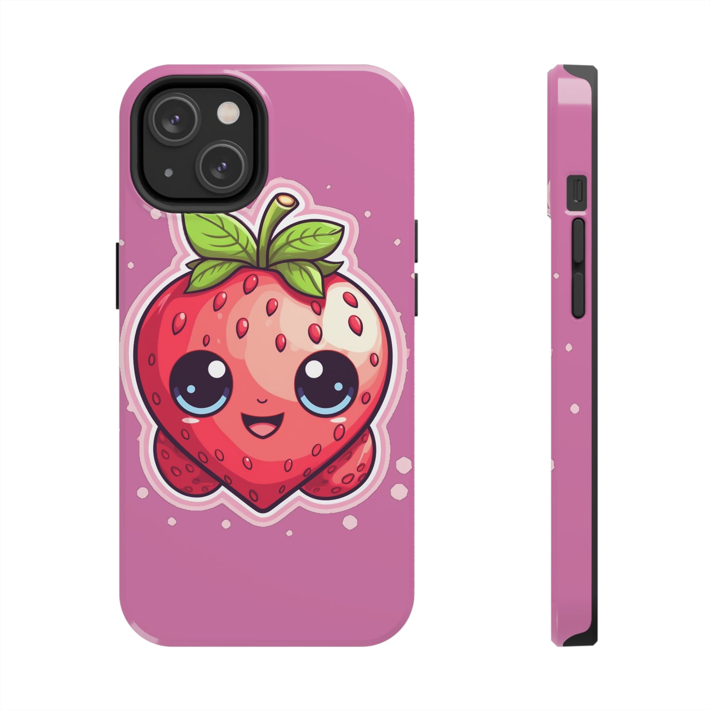 Kawaii Strawberry Adventure - Anime Classic Traditional Japanese Fruit - Otaku Artwork - Tough Phone Cases