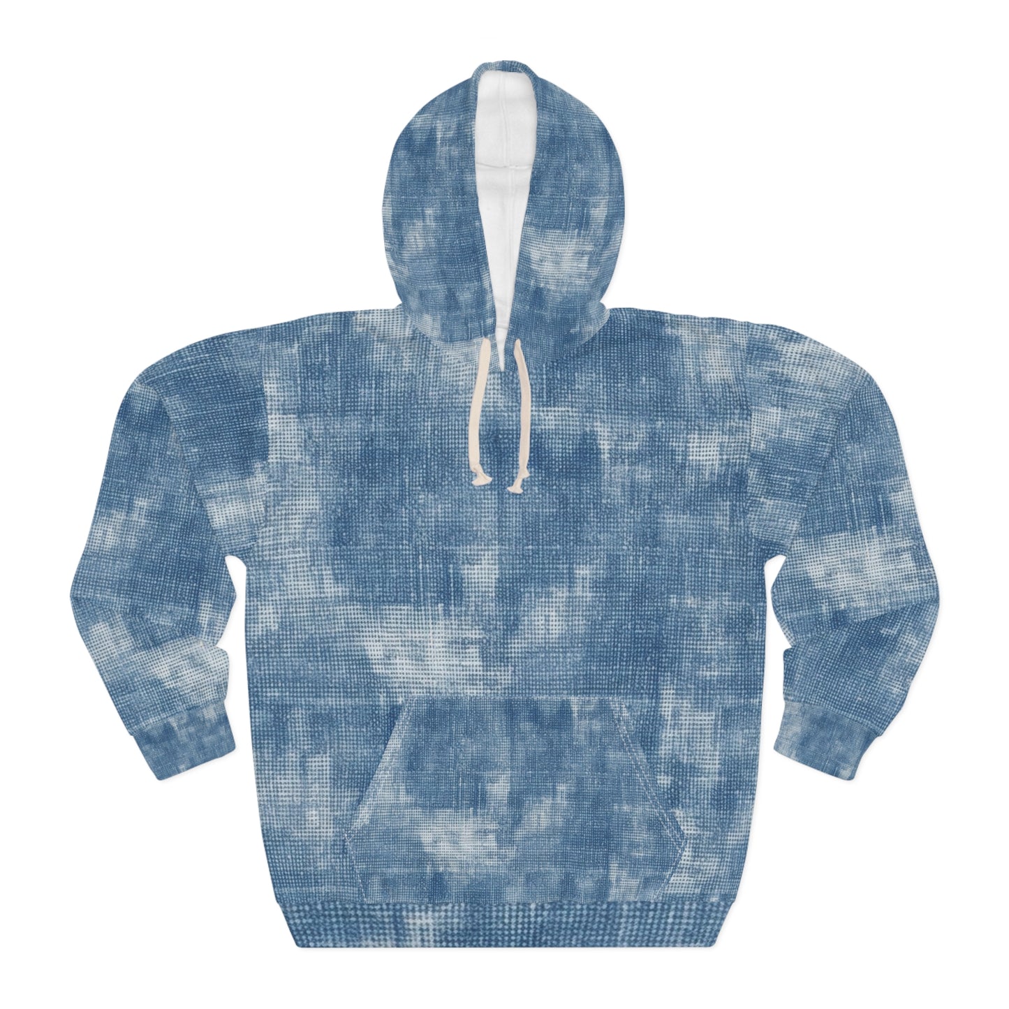 Azul descolorido descolorido: tela de estilo inspirada en la mezclilla - Sudadera con capucha unisex (AOP)