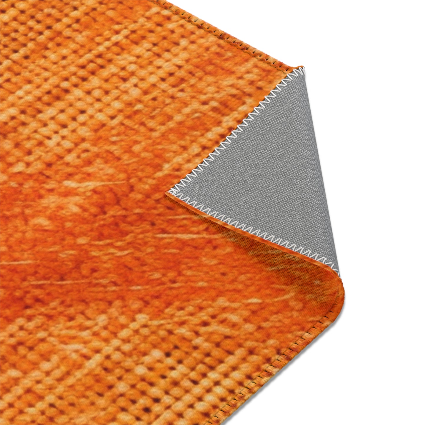 Burnt Orange/Rust: Denim-Inspired Autumn Fall Color Fabric - Area Rugs