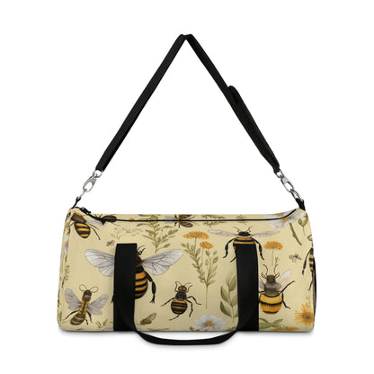 Whimsical Bee & Honeycombs Nature-Friendly Pattern Design Duffel Bag