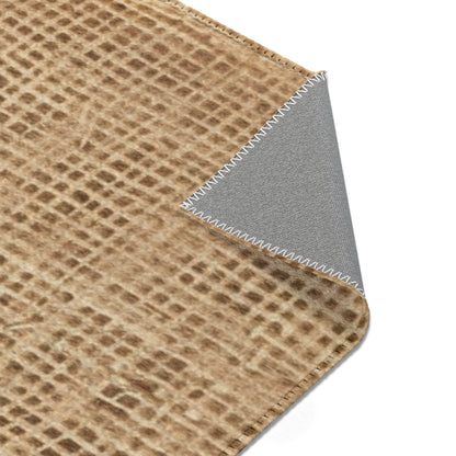 Burlap Fabric Faux Graphic, Area Rugs