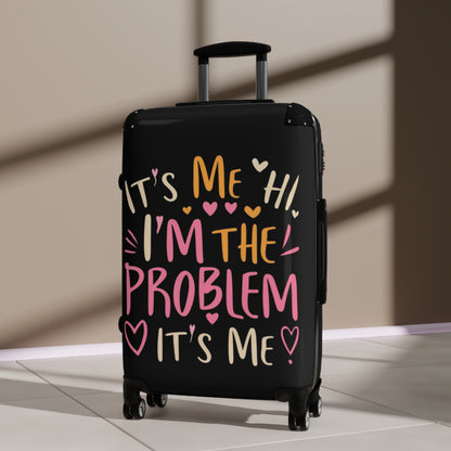 Its Me Hi Im The Problem Its Me - Retro Heart Valentine Gift - Suitcase