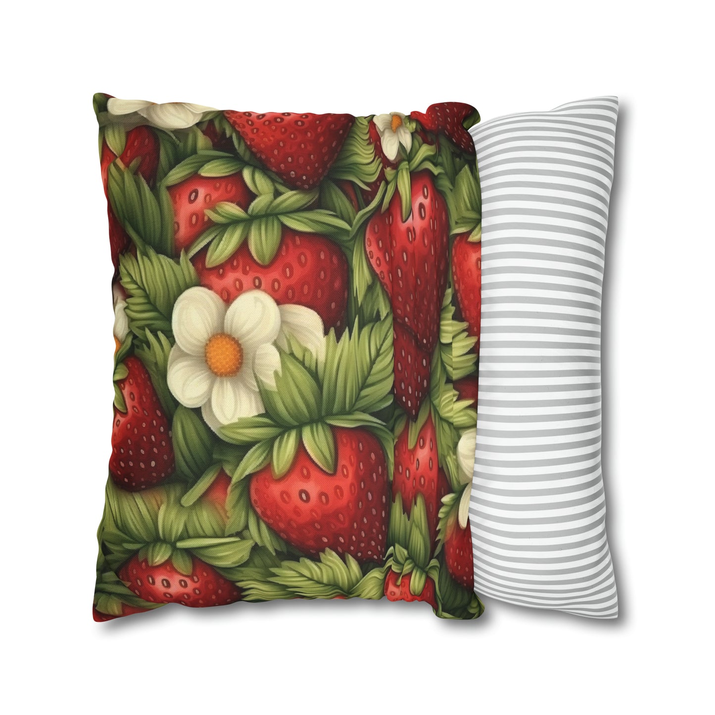 Strawberry Euphoria: The Ultimate Guide to Celebrating Life's Sweetest BerrySpun Polyester Square Pillow Case