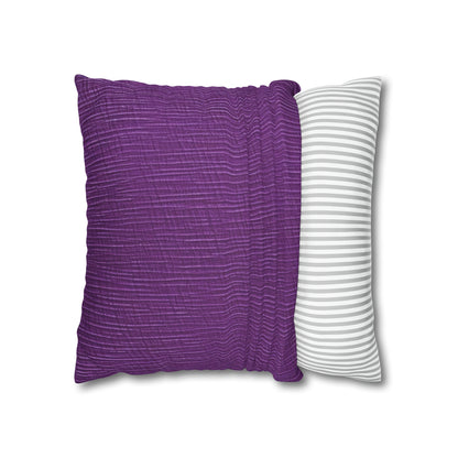 Violet/Plum/Purple: Denim-Inspired Luxurious Fabric - Spun Polyester Square Pillow Case