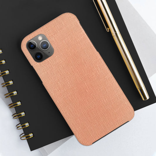 Soft Pink-Orange Peach: Denim-Inspired, Lush Fabric - Tough Phone Cases