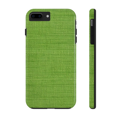 Olive Green Denim-Style: Seamless, Textured Fabric - Tough Phone Cases